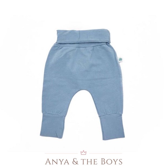 Elephant Moon Other - Blue baby boy joggers